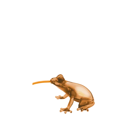 frog lamp, amber design, front view