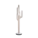 Cactus floor lamp illuminated, angled view