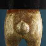 Floor Lamp Rabbit Gold, close-up detail of the matte gold finish